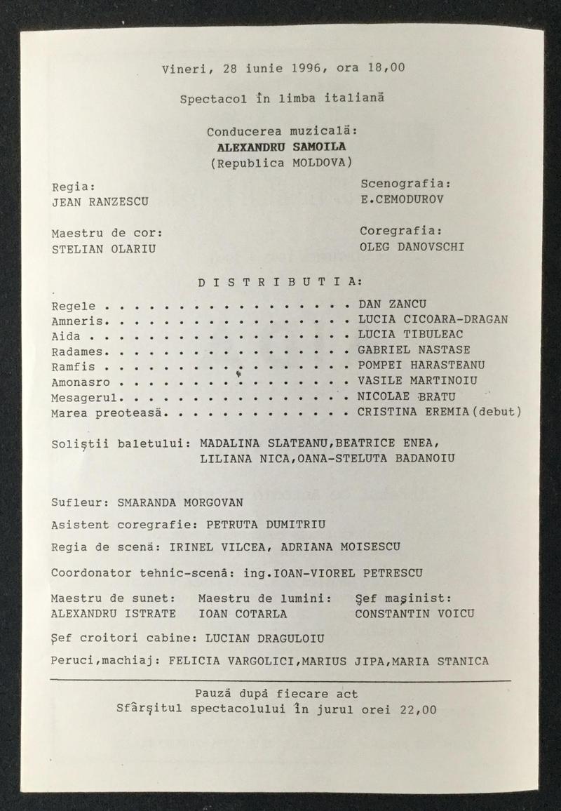 Amonastro în Aida, 28 iun. 1996 (imaginea 1 din 3)
