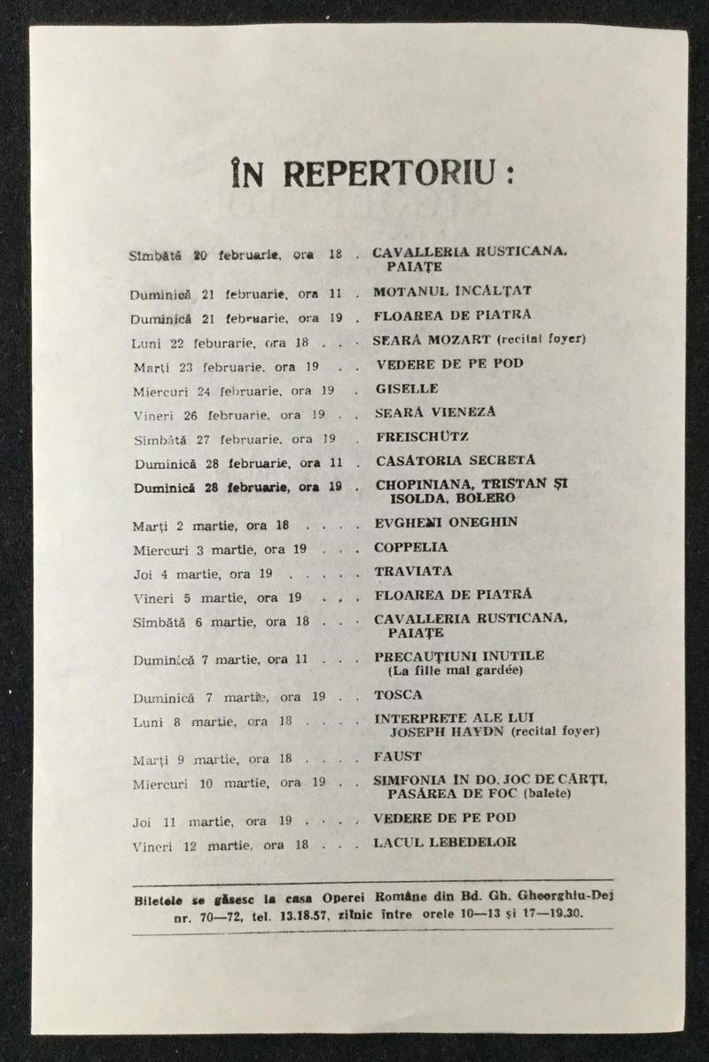 Rigoletto în Rigoletto, 19 feb. 1982 (imaginea 2 din 2)