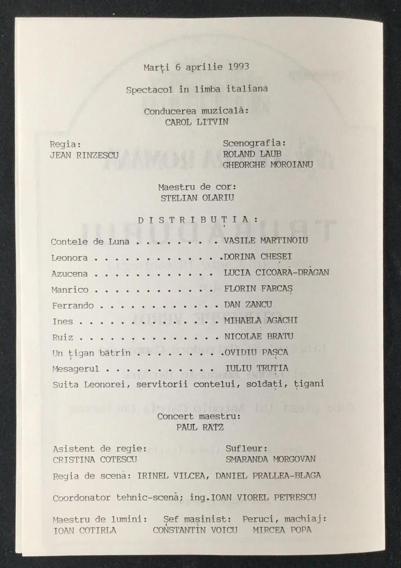 Contele de Luna în Trubadurul, 6 apr. 1993 (imaginea 1 din 3)