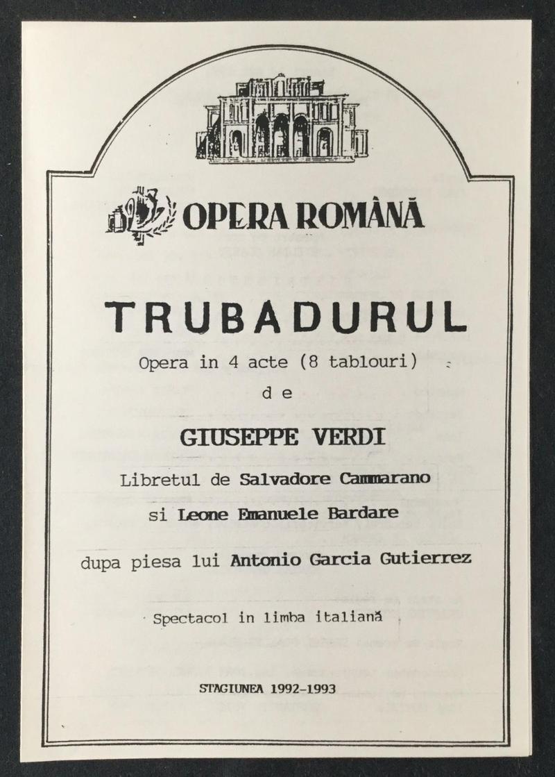 Contele de Luna în Trubadurul, 14 mai 1993 (imaginea 2 din 3)