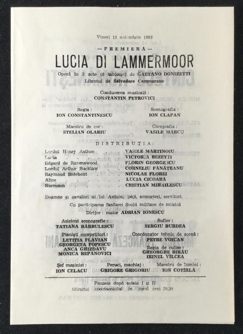 Lord Enrico Ashton în Lucia di Lammermoor, 11 nov. 1983 (imaginea 1 din 2)