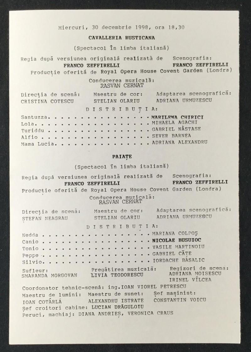 Tonio în Paiațe, 30 dec. 1998 (imaginea 1 din 2)