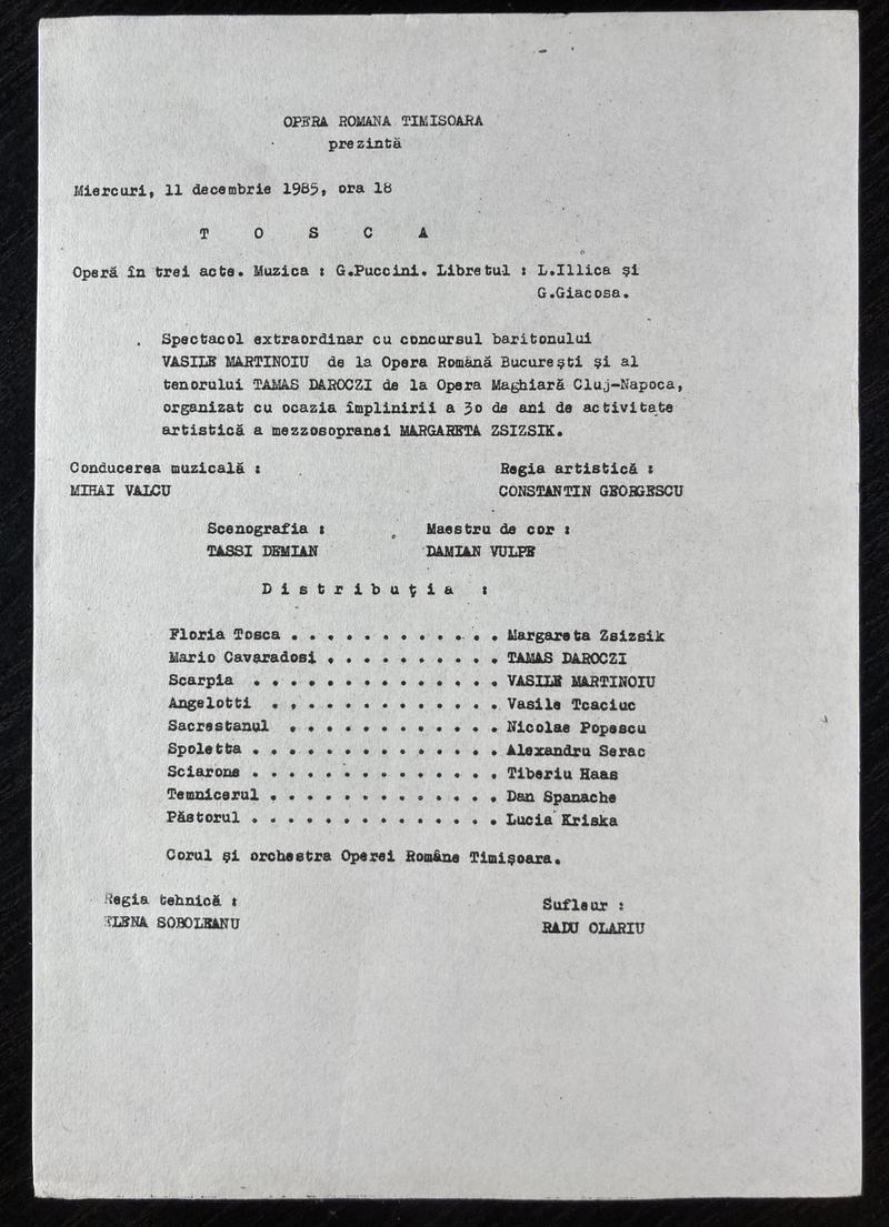 Scarpia în Tosca, 15 dec. 1985