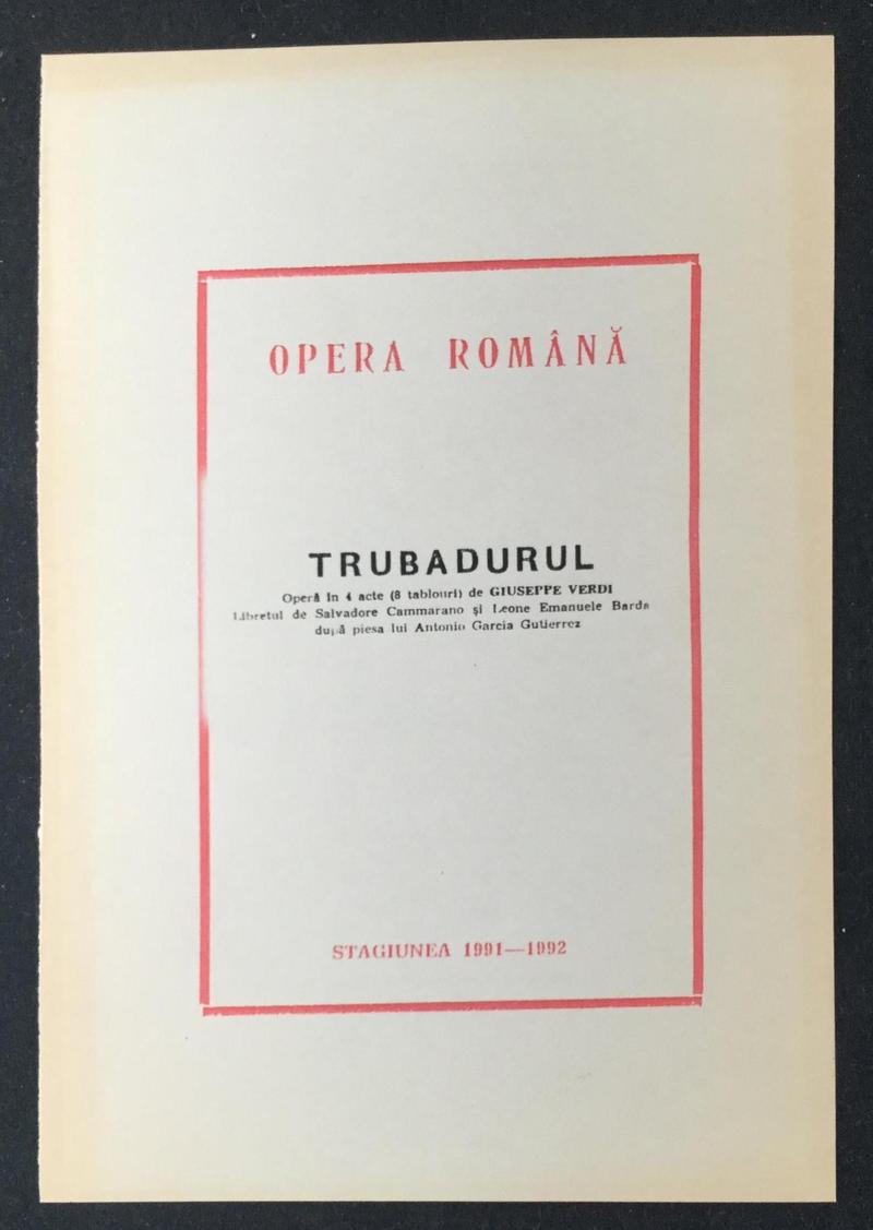 Contele de Luna în Trubadurul, 1 feb. 1992 (imaginea 2 din 2)