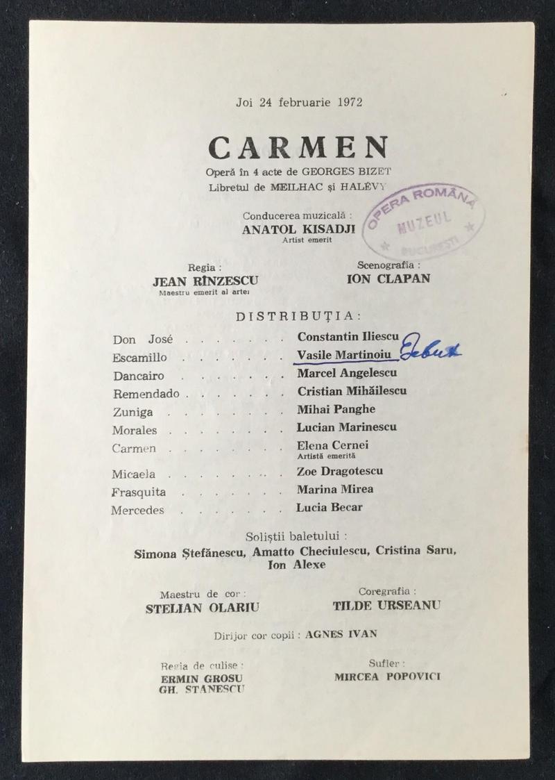Escamilio în Carmen, 24 feb. 1972 (imaginea 1 din 2)