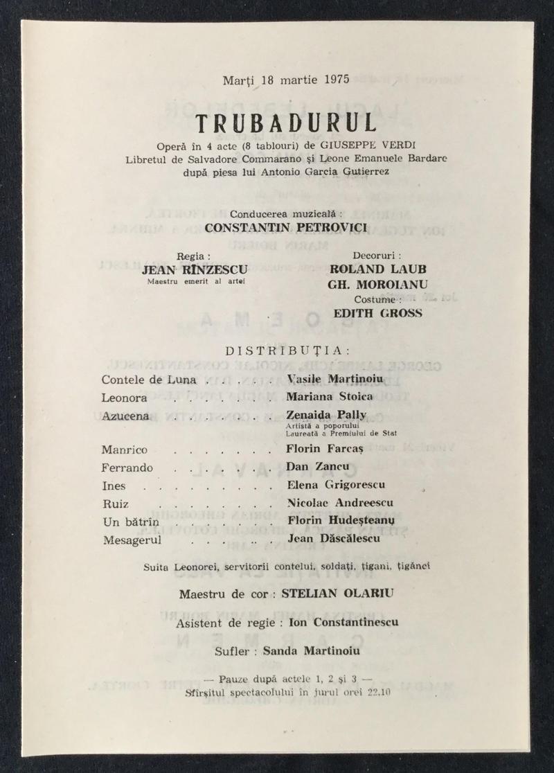 Contele de Luna în Trubadurul, 18 mar. 1975 (imaginea 1 din 2)