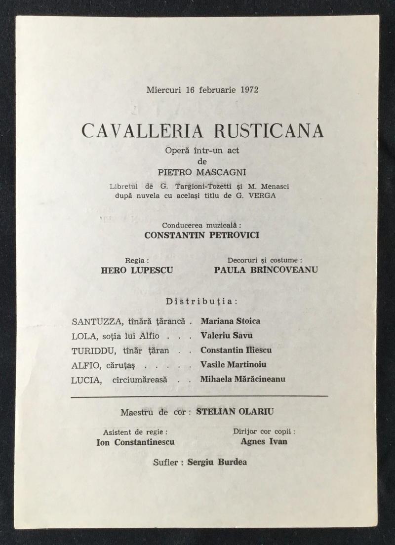 Alfio în Cavaleria Rusticană, 16 feb. 1972 (imaginea 1 din 2)