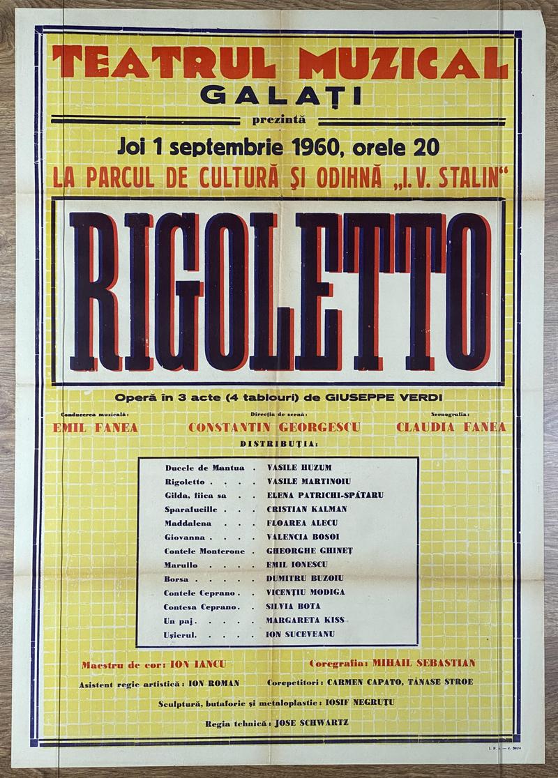 Rigoletto în Rigoletto, 1 sept. 1960