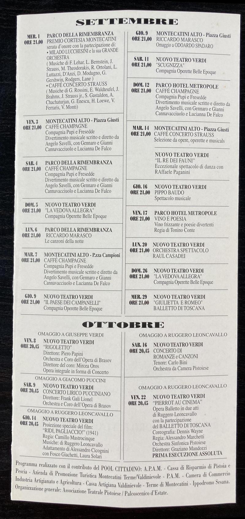 Concert la MonteCatini, 9 oct. 1993 (imaginea 3 din 3)