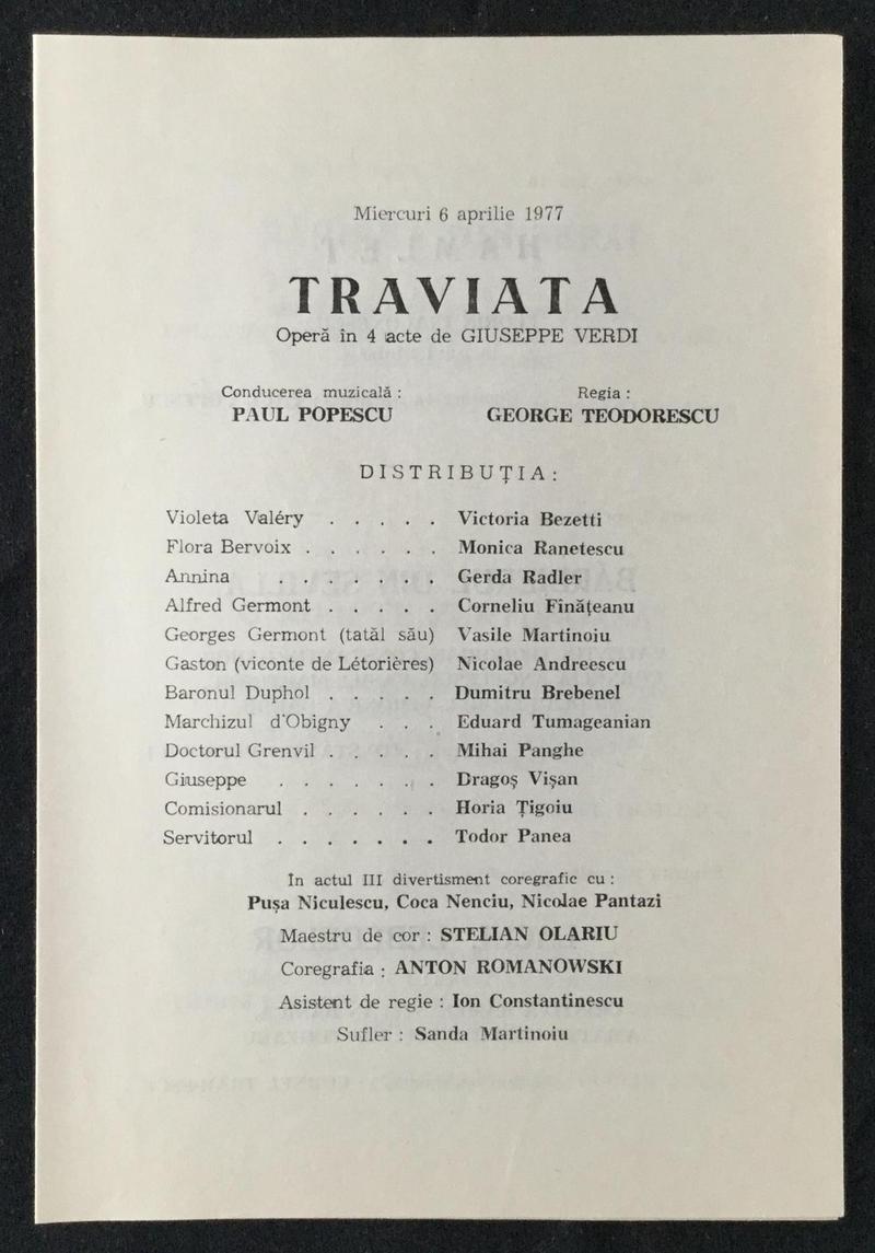 Giorgio Germont în Traviata, 6 apr. 1977 (imaginea 1 din 2)