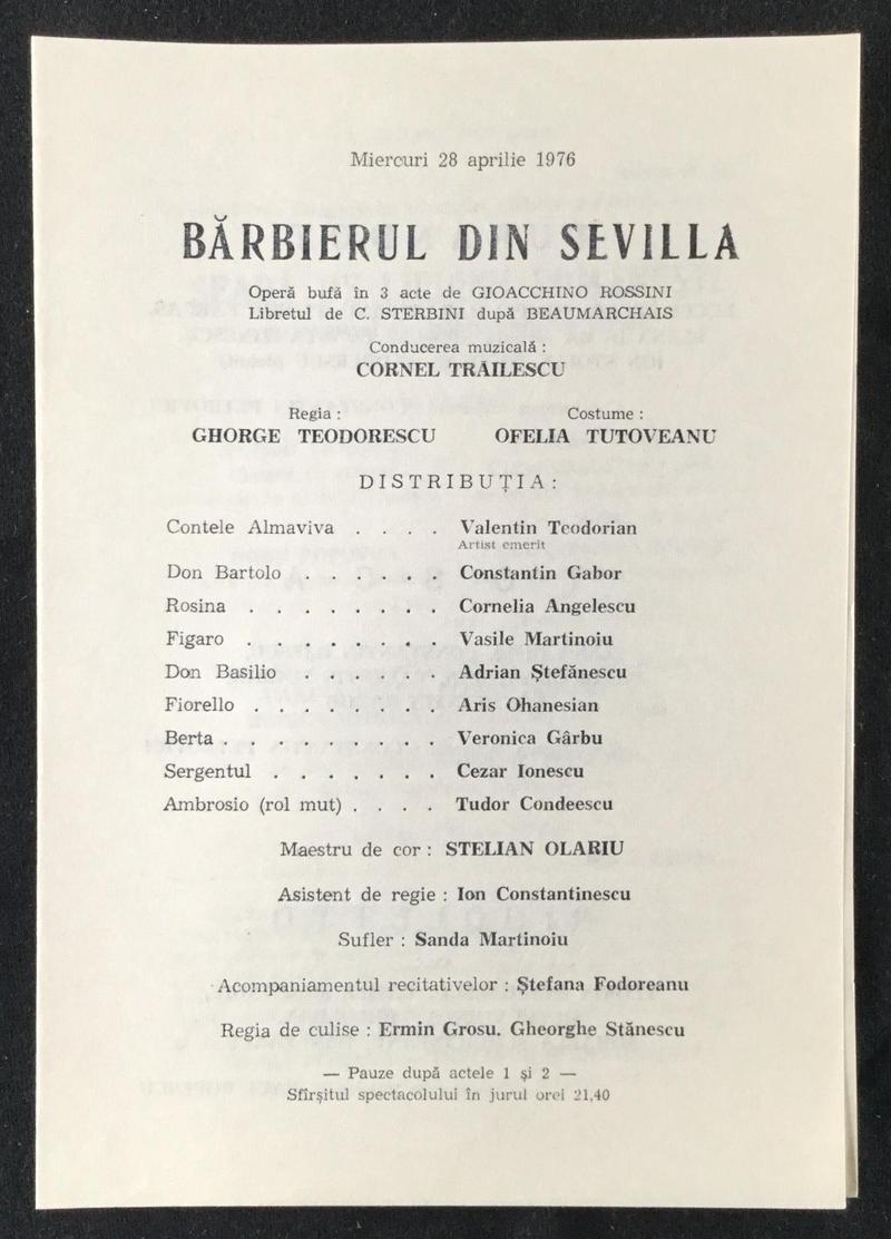 Figaro în Bărbierul din Sevilla, 28 apr. 1976 (imaginea 1 din 2)