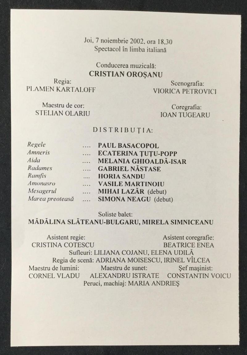 Amonastro în Aida, 7 nov. 2002 (imaginea 1 din 2)
