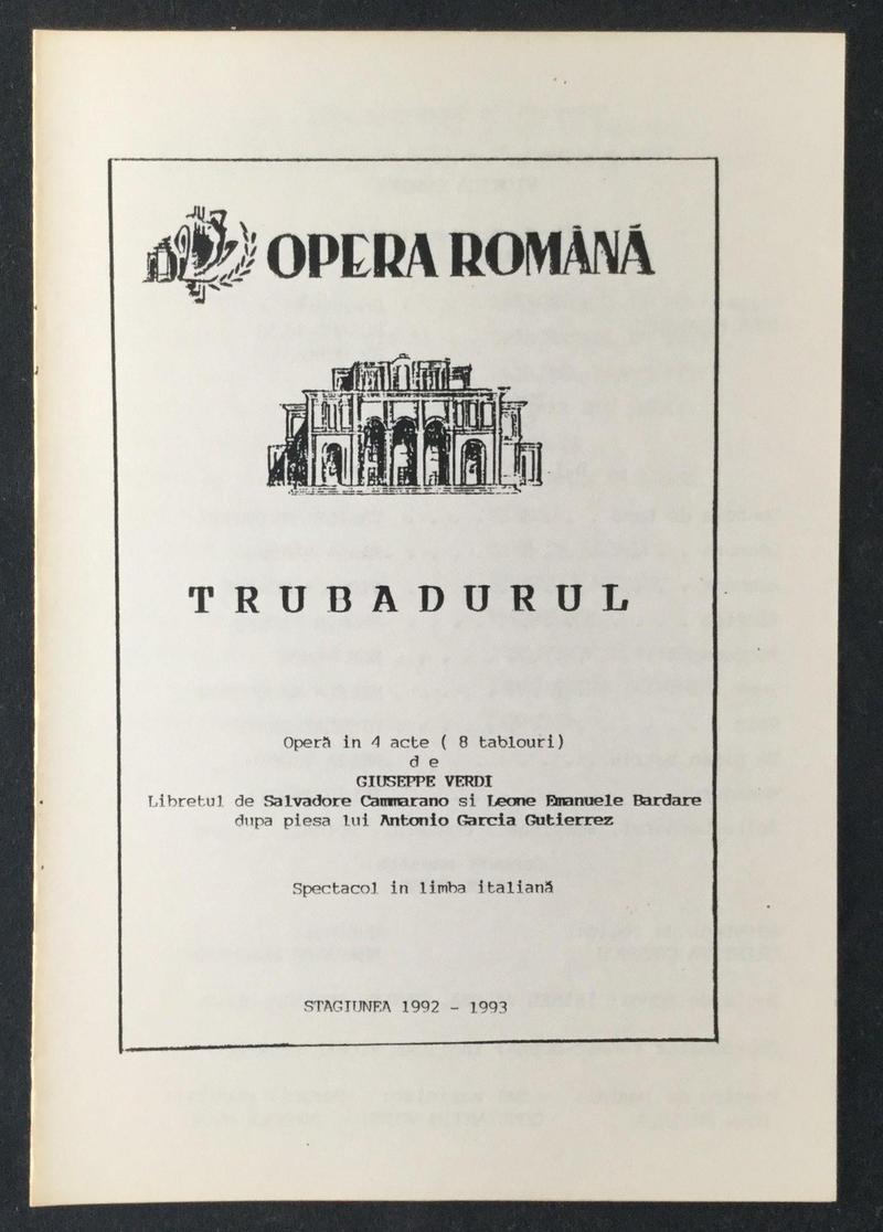 Contele de Luna în Trubadurul, 30 dec. 1992 (imaginea 2 din 3)