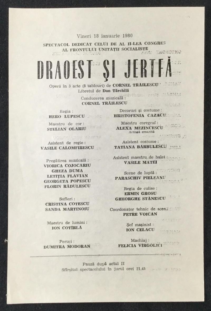 Profesor Lazăr în Dragoste și jertfă, 18 ian. 1980 (imaginea 1 din 2)