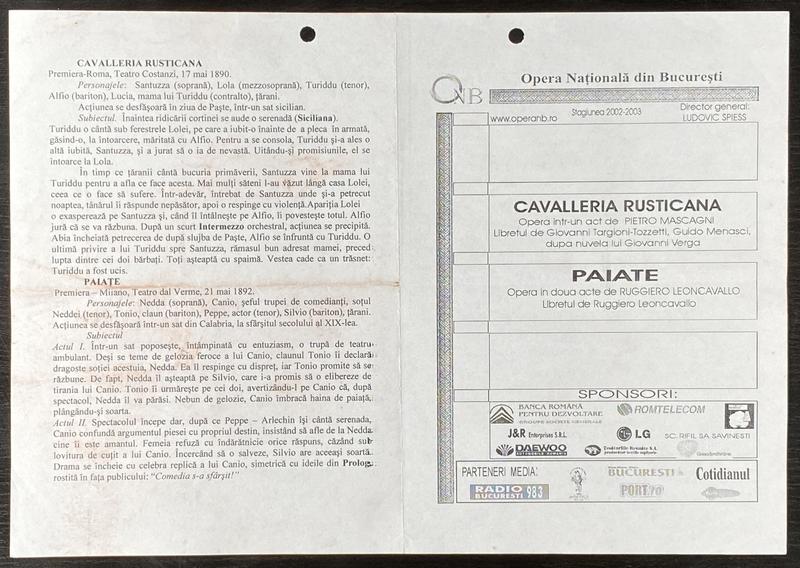 Paiațe cu Mariana Colpoș, Gabriel Năstase, Marian Someșan (debut), Vicențiu Țăranu, Adrian Morar, Smaranda Morgovan, 24 apr. 2003 (imaginea 2 din 2)
