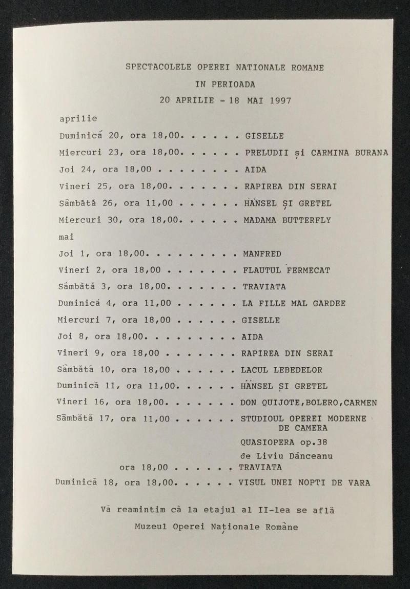 Nabucco în Nabucco, 19 apr. 1997 (imaginea 3 din 3)