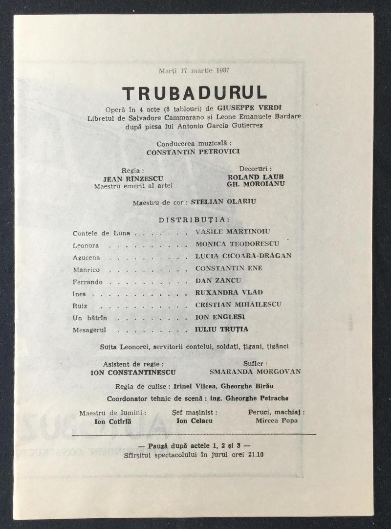 Contele de Luna în Trubadurul, 17 mar. 1987