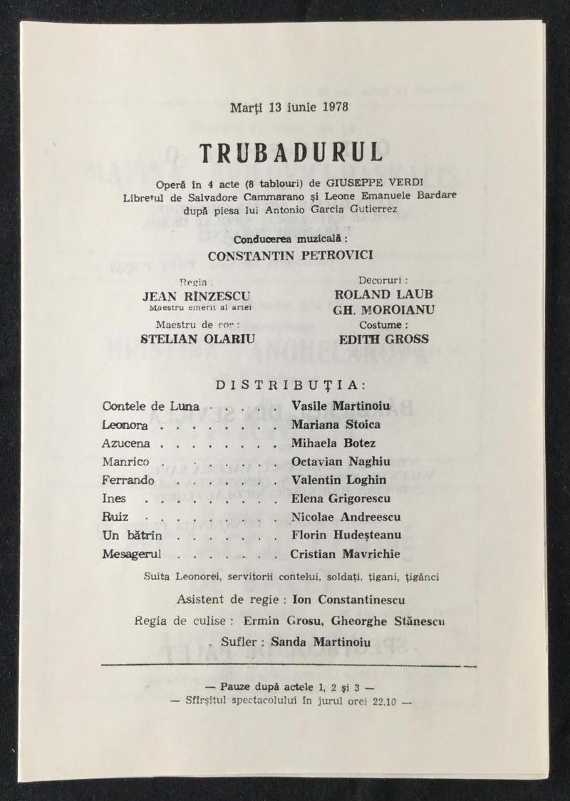 Contele de Luna în Trubadurul, 13 iun. 1978 (imaginea 1 din 2)