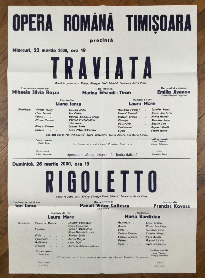 Rigoletto în Rigoletto, 26 mar. 2000