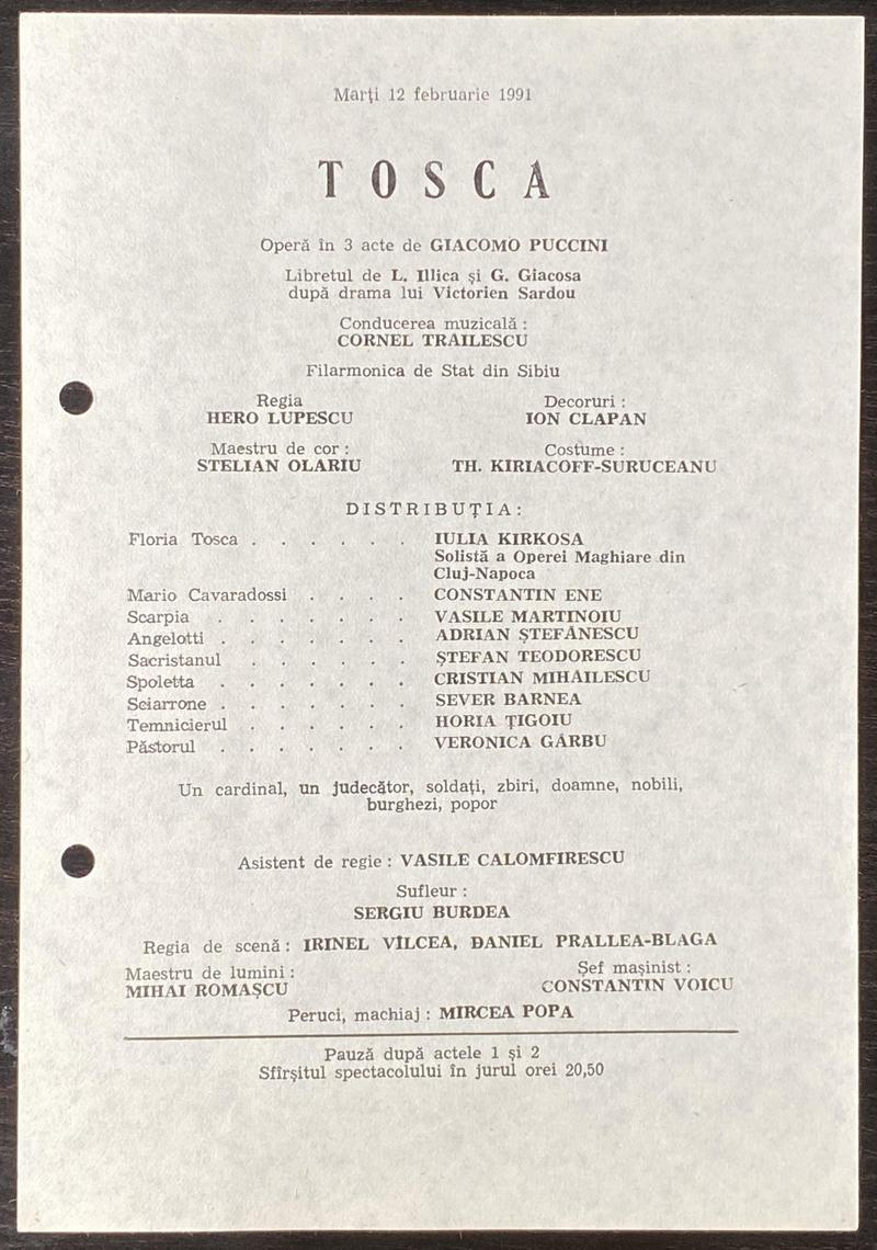 Scarpia în Tosca, 12 feb. 1991 (imaginea 1 din 2)