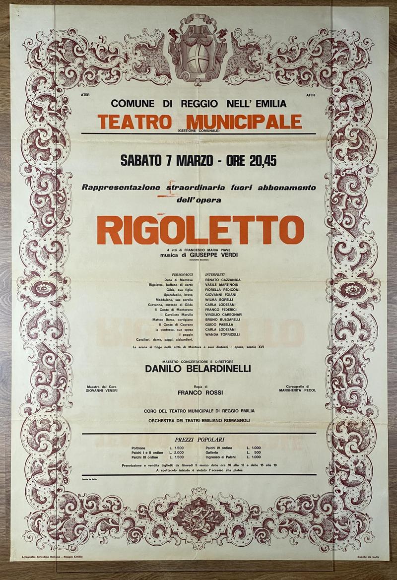 Rigoletto în Rigoletto, 6 mar. 1970