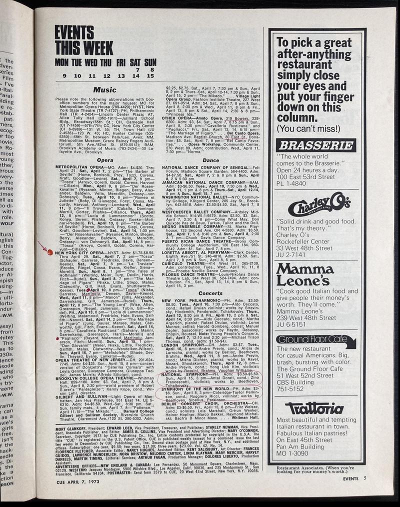 Scarpia în Tosca, 10 apr. 1973 (imaginea 2 din 2)