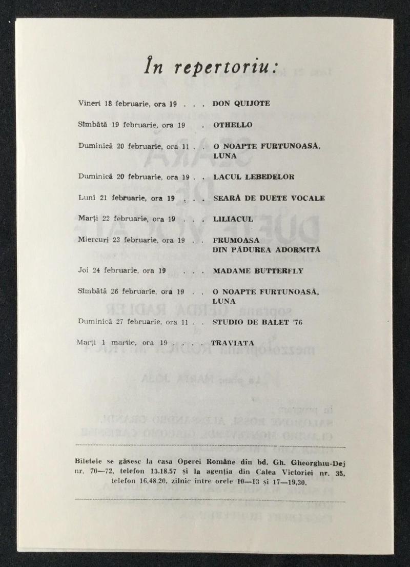 Contele de Luna în Trubadurul, 17 feb. 1977 (imaginea 2 din 2)
