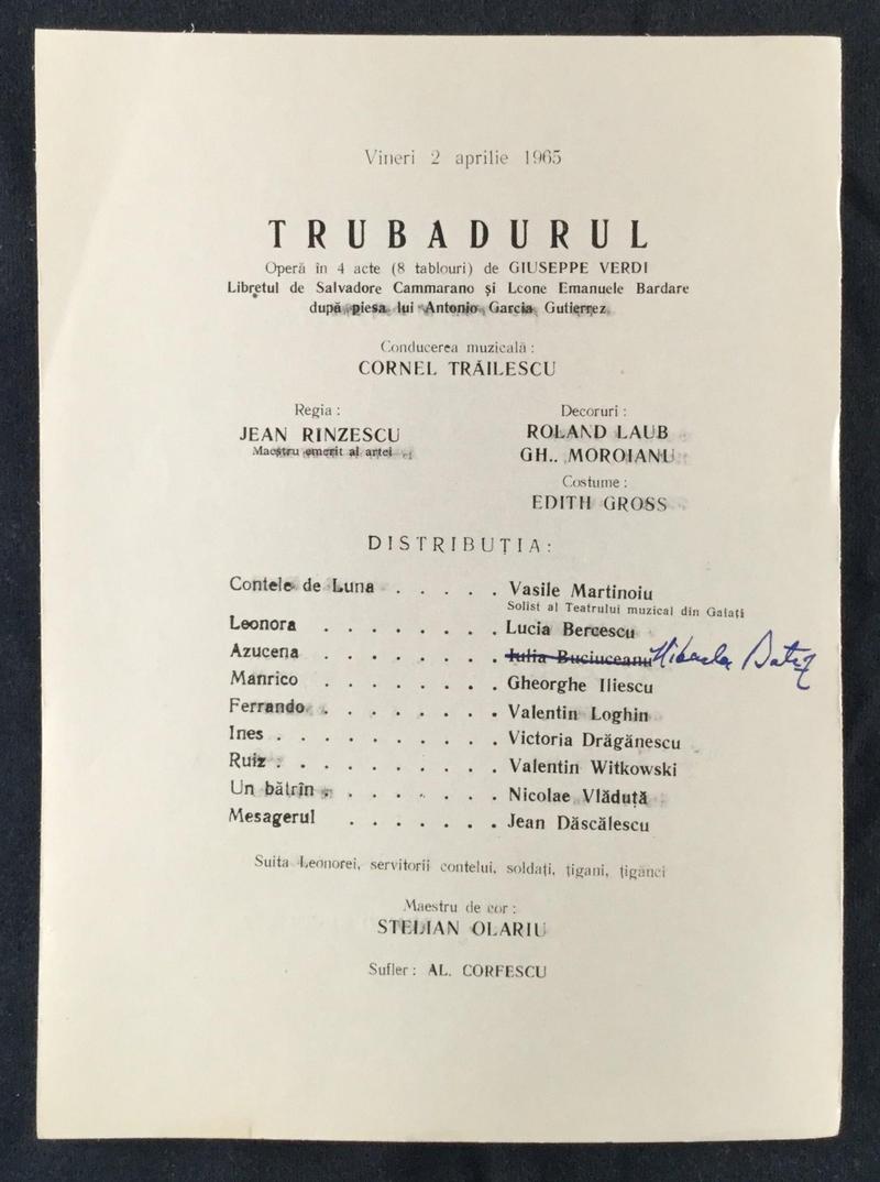 Contele de Luna în Trubadurul, 2 apr. 1965 (imaginea 1 din 2)