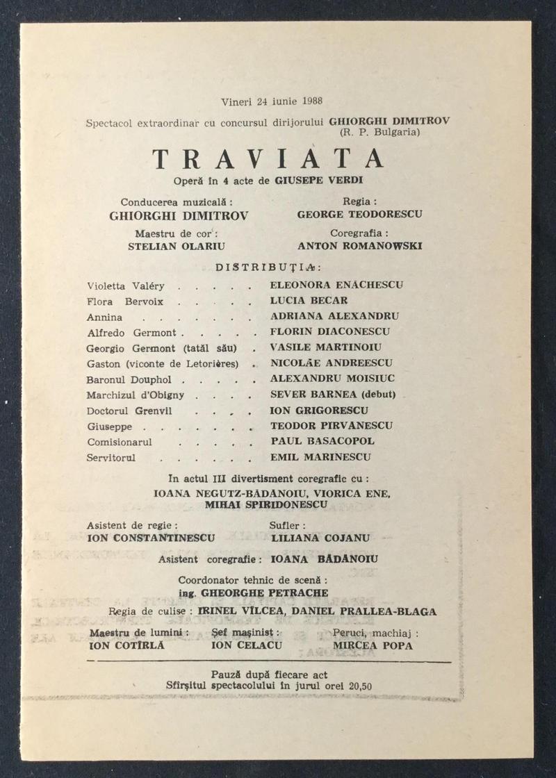 Giorgio Germont în Traviata, 24 iun. 1988