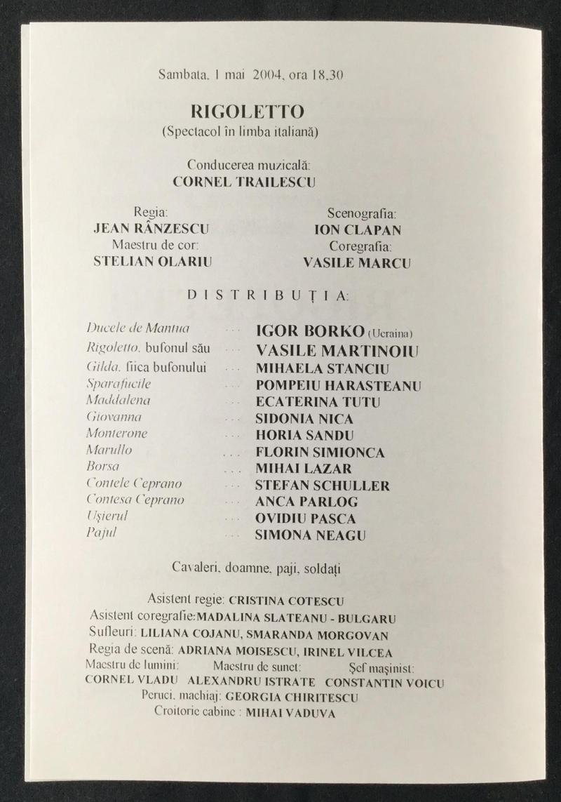 Rigoletto în Rigoletto, 1 mai 2004 (imaginea 1 din 3)