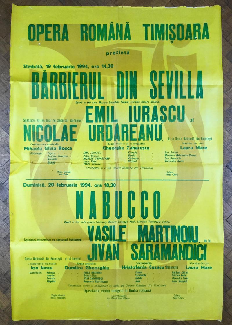 Nabucco în Nabucco, 20 feb. 1994