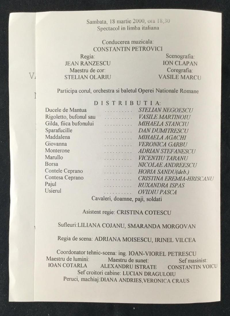 Rigoletto în Rigoletto, 18 mar. 2000 (imaginea 1 din 3)