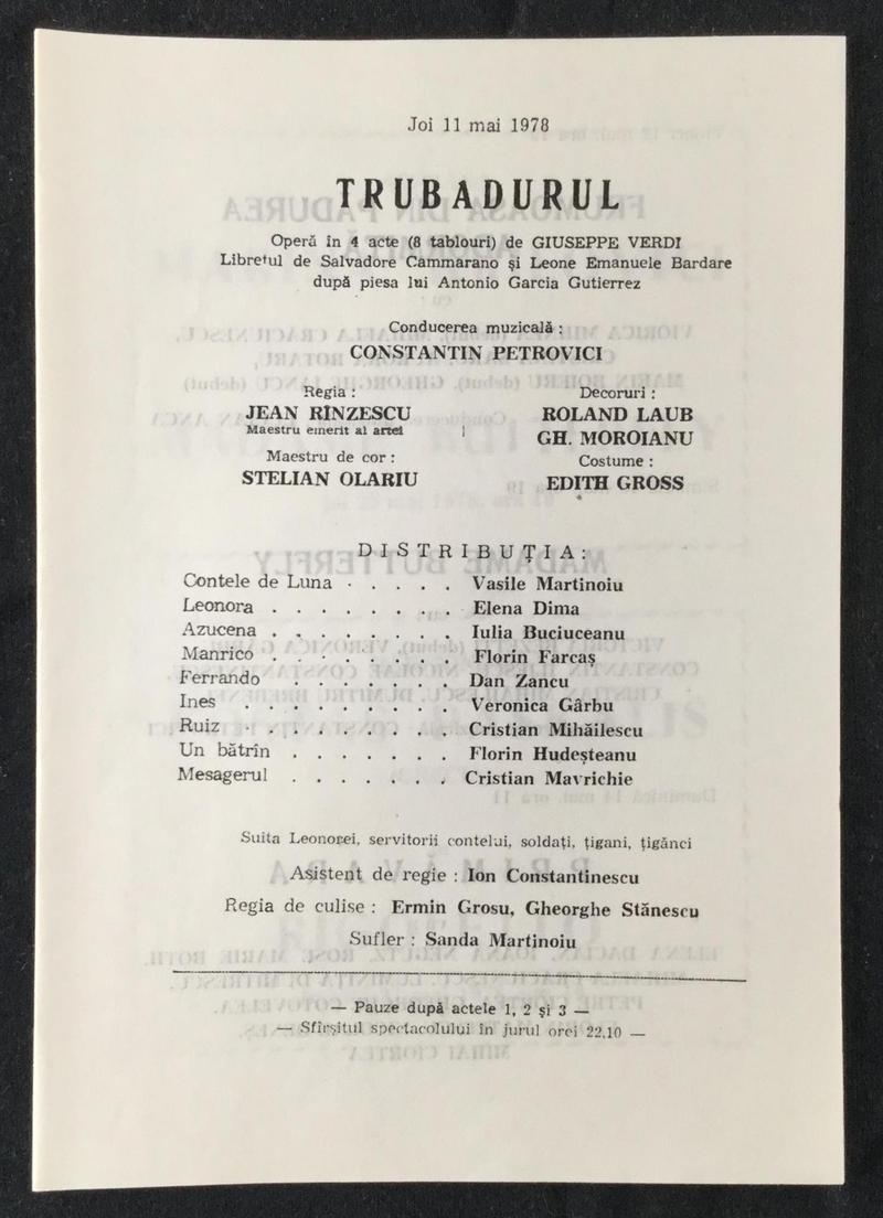 Contele de Luna în Trubadurul, 11 mai 1978 (imaginea 1 din 2)