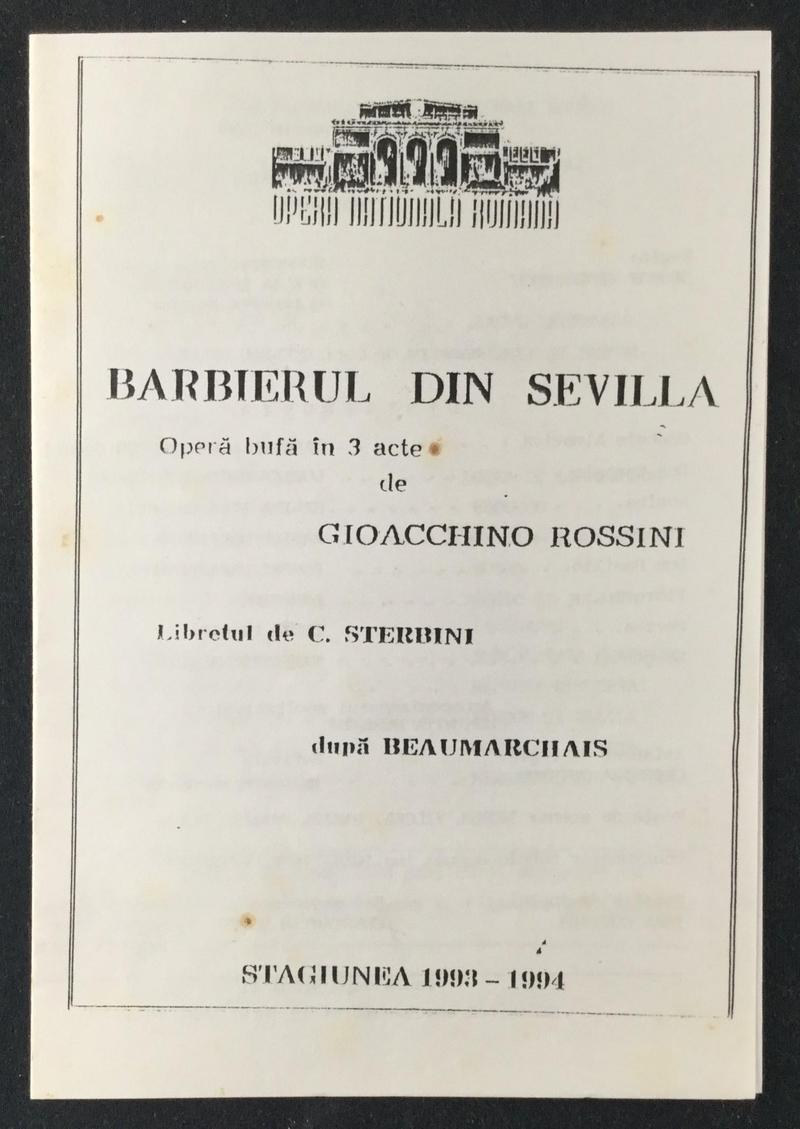 Figaro în Bărbierul din Sevilla, 28 ian. 1994 (imaginea 2 din 2)