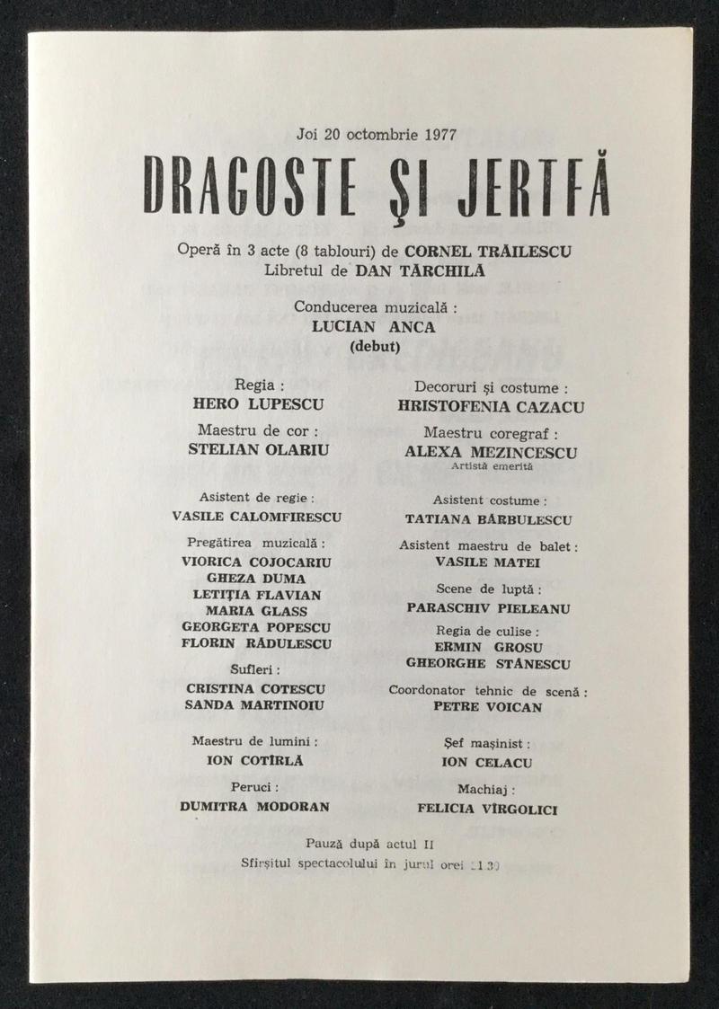 Profesor Lazăr în Dragoste și jertfă, 20 oct. 1977 (imaginea 1 din 3)