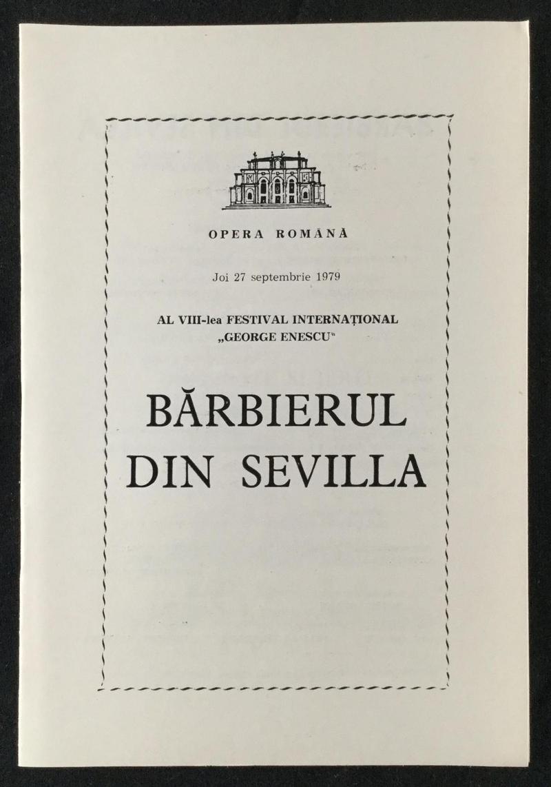 Figaro în Bărbierul din Sevilla, 27 sept. 1979 (imaginea 1 din 3)