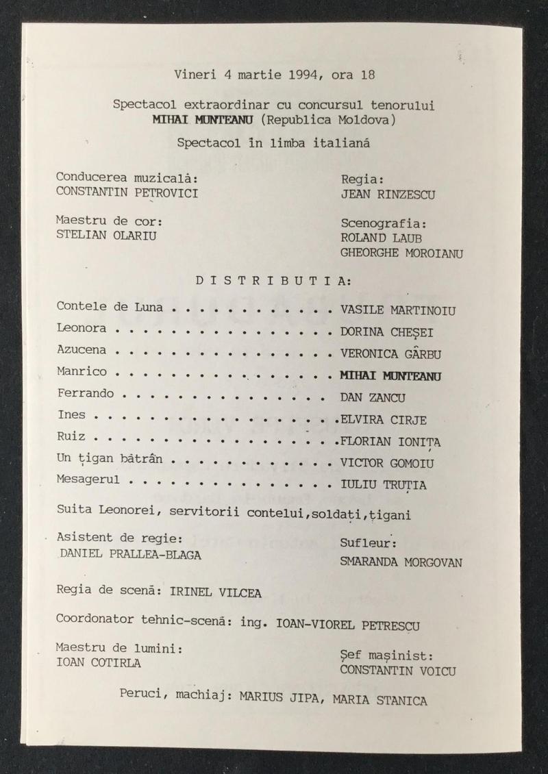 Contele de Luna în Trubadurul, 4 mar. 1994 (imaginea 1 din 3)