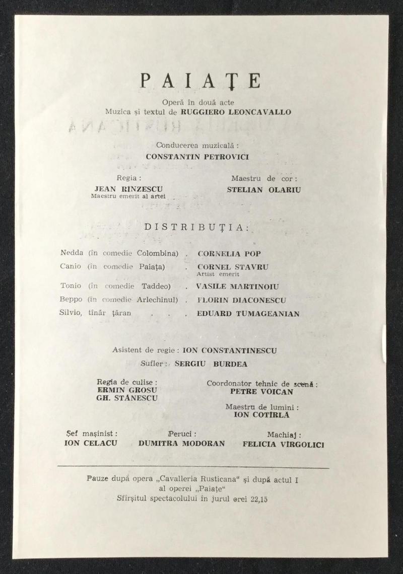 Tonio în Paiațe, 8 dec. 1979 (imaginea 2 din 2)