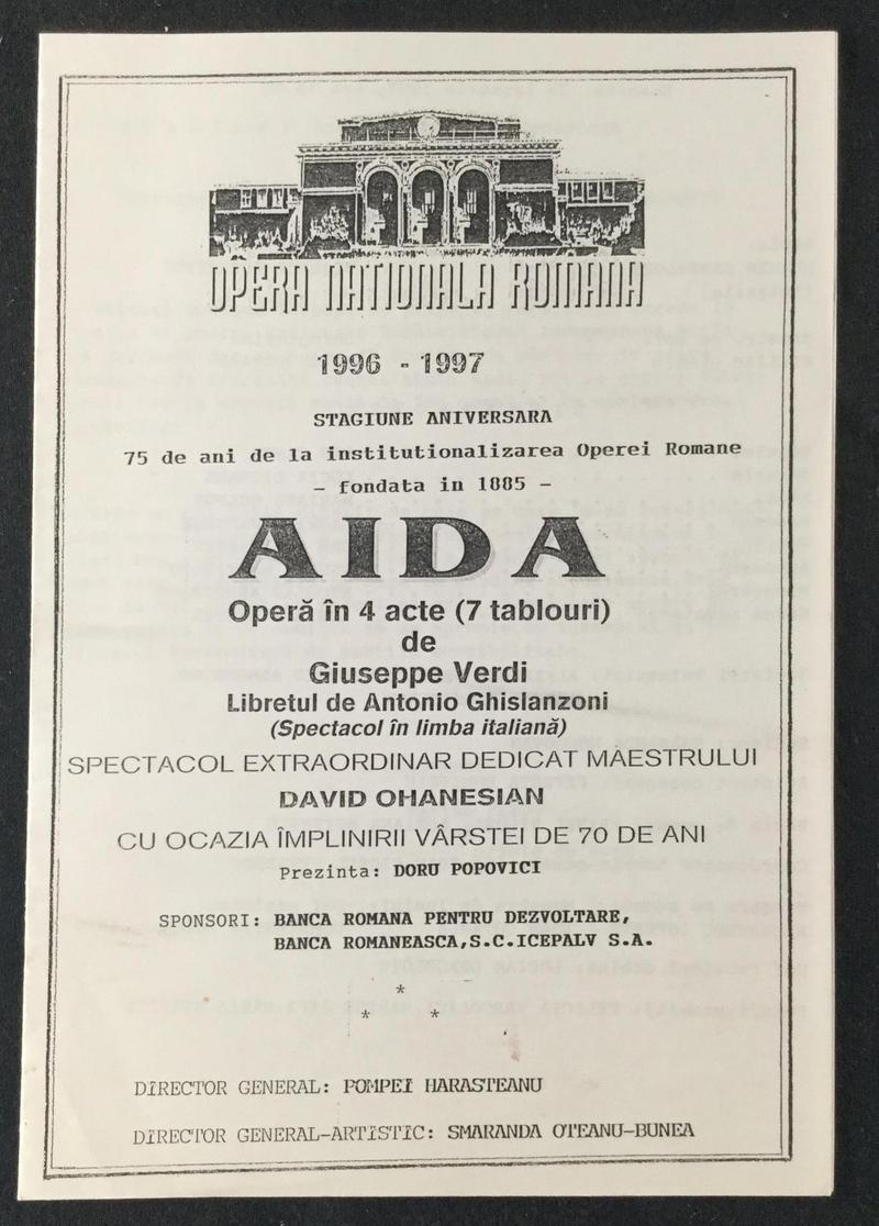Amonastro în Aida, 25 ian. 1997 (imaginea 2 din 3)