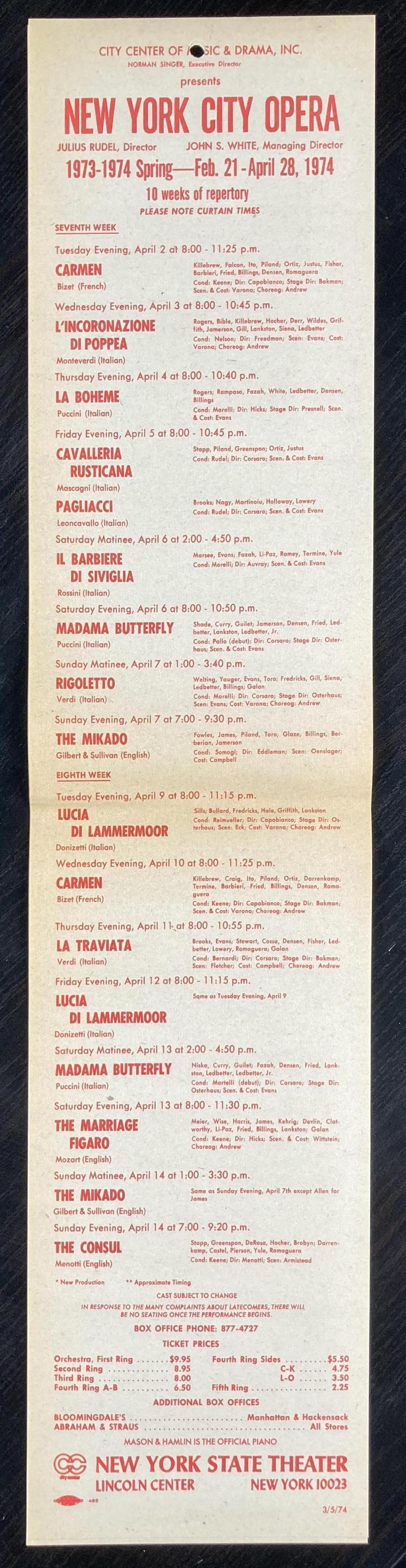 Tonio în Paiațe, 5 apr. 1974