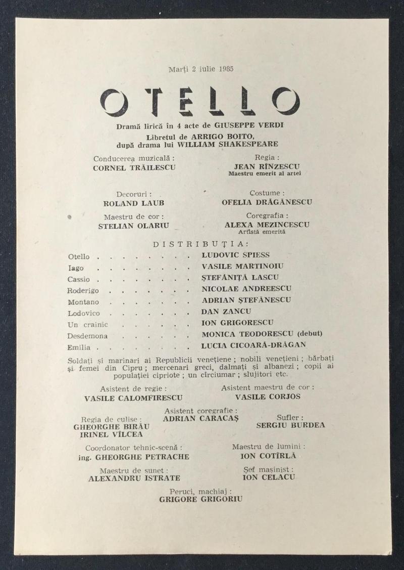 Iago în Otello, 2 iul. 1985