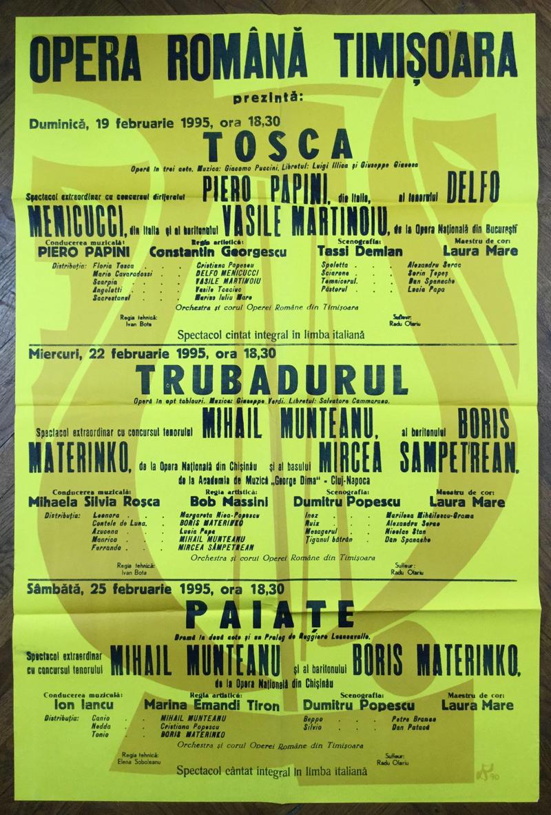 Scarpia în Tosca, 19 feb. 1995
