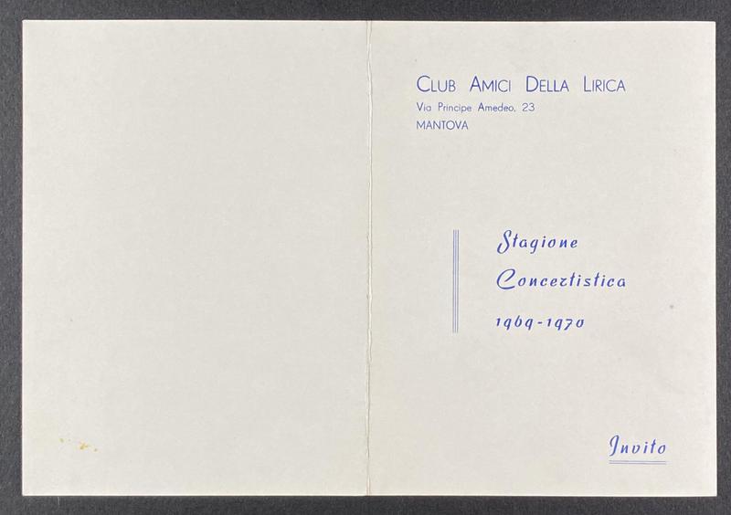 Concert la Mantova: Concert la Associazione Amicii d alla lirica, 28 sept. 1969 (imaginea 1 din 2)