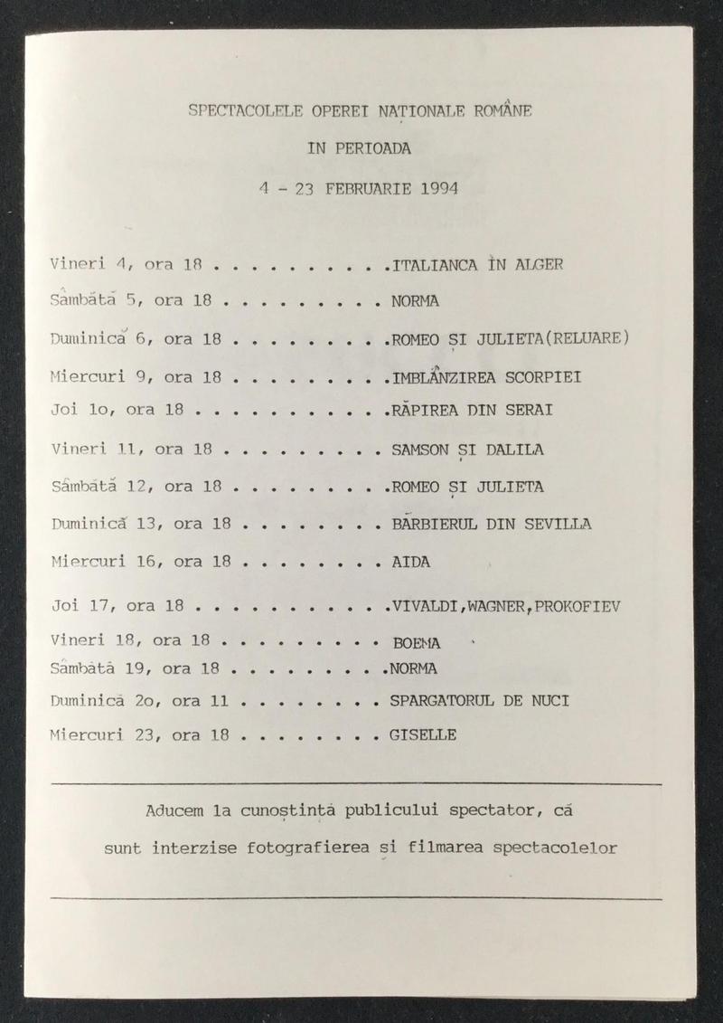 Nabucco în Nabucco, 3 feb. 1994 (imaginea 3 din 3)