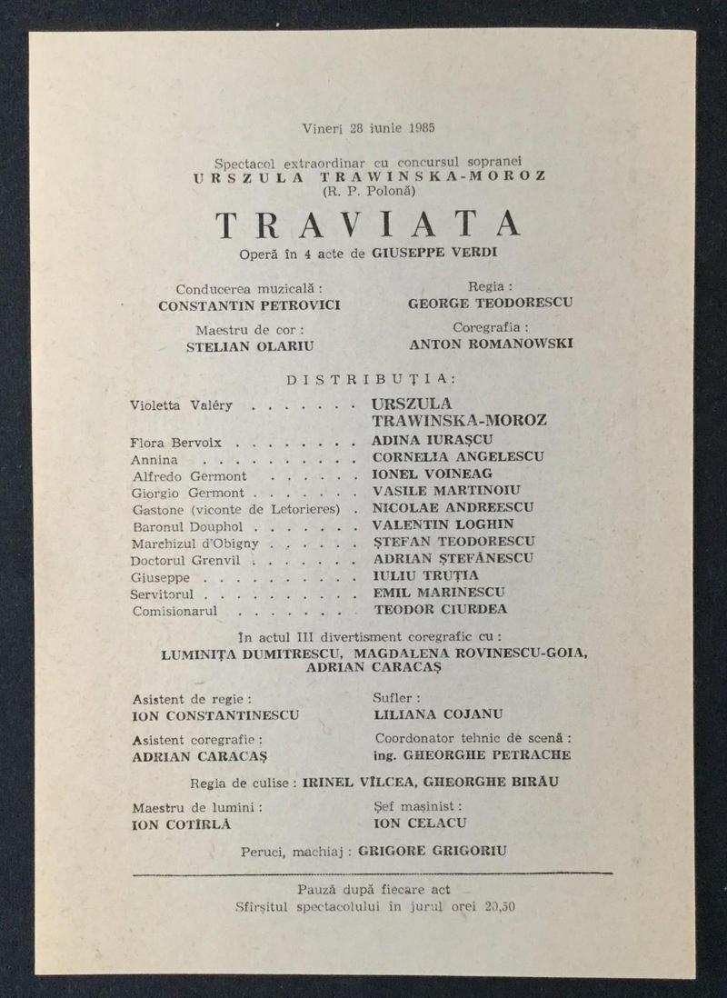 Giorgio Germont în Traviata, 28 iun. 1985