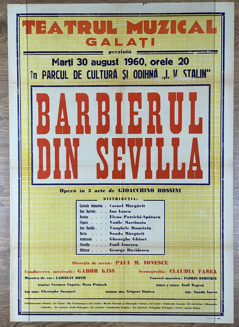 Figaro în Bărbierul din Sevilla, 30 aug. 1960