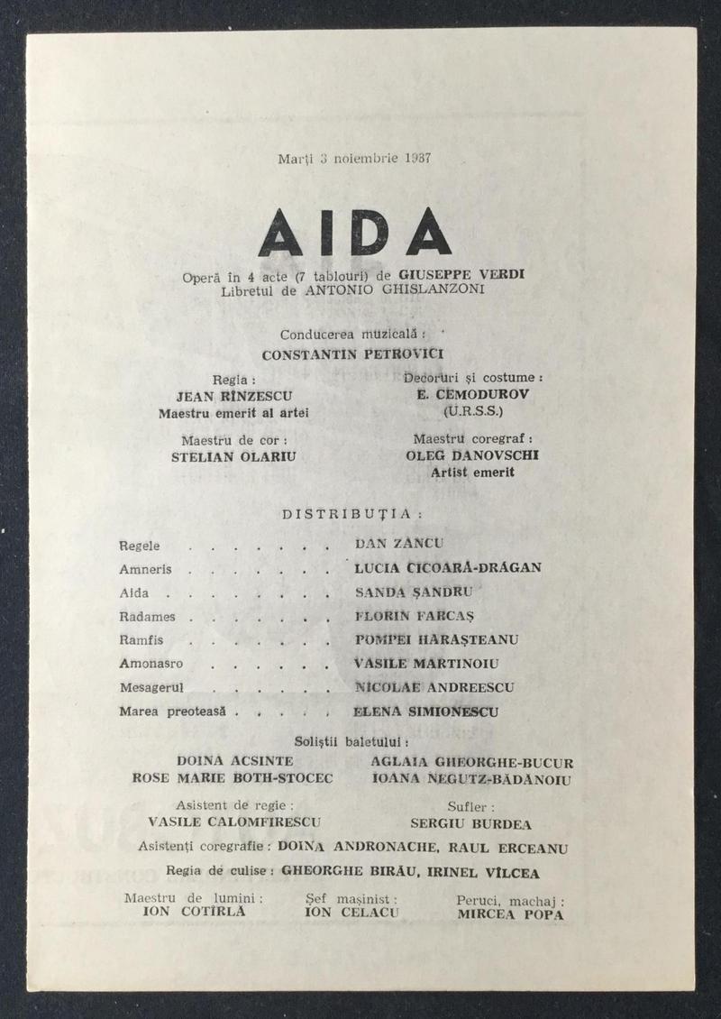 Amonastro în Aida, 3 nov. 1987
