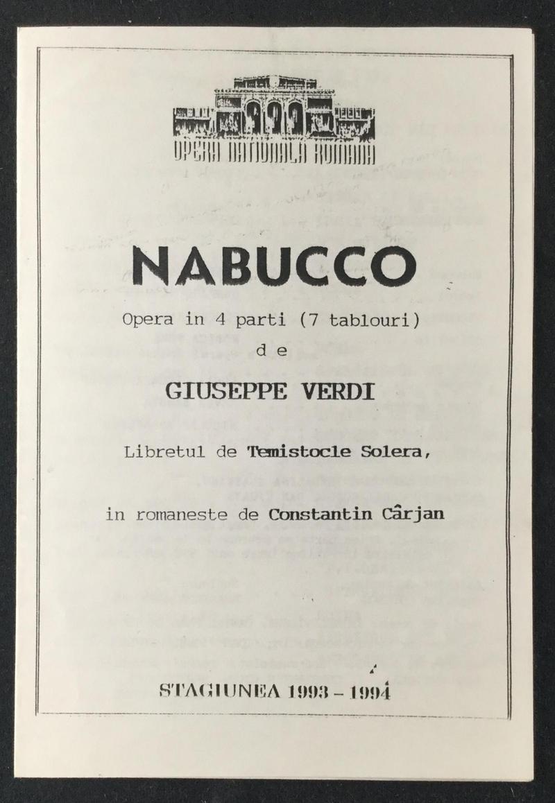Nabucco în Nabucco, 5 dec. 1993 (imaginea 2 din 3)
