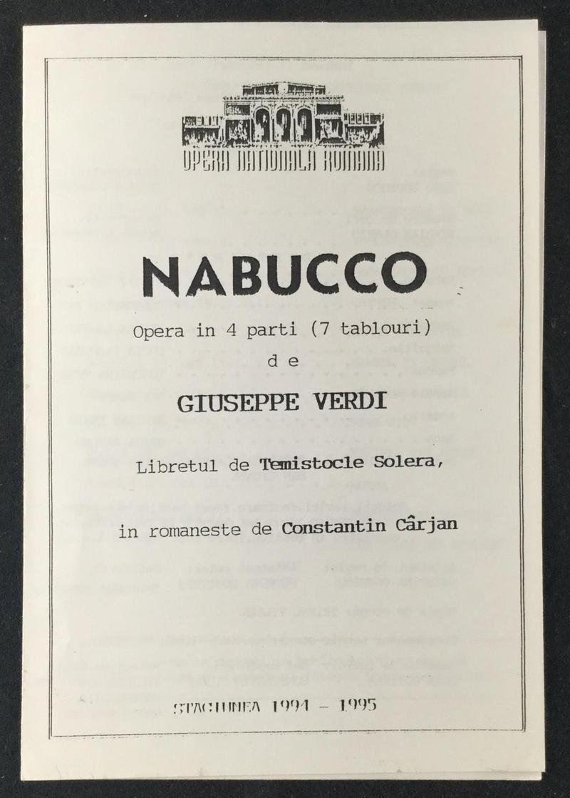 Nabucco în Nabucco, 11 feb. 1995 (imaginea 2 din 3)