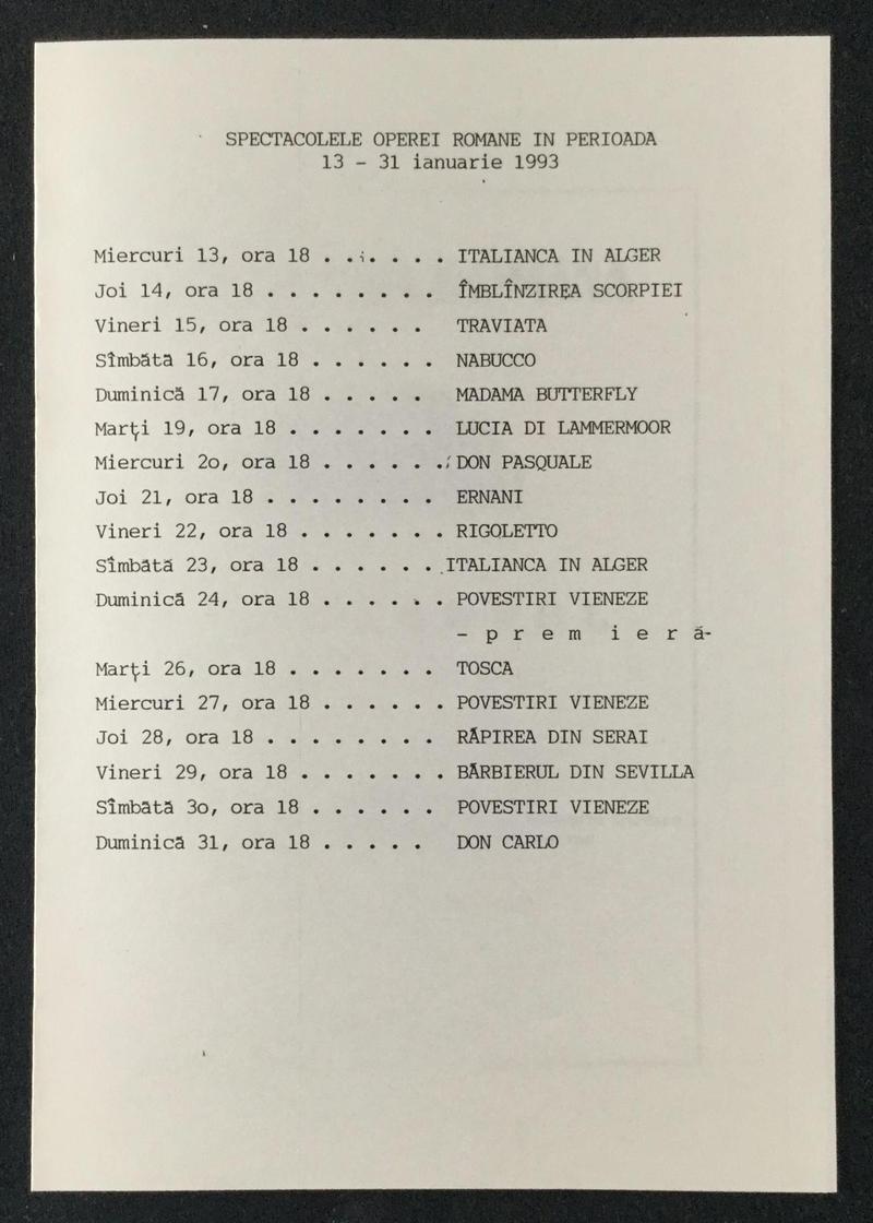 Contele de Luna în Trubadurul, 12 ian. 1993 (imaginea 3 din 3)
